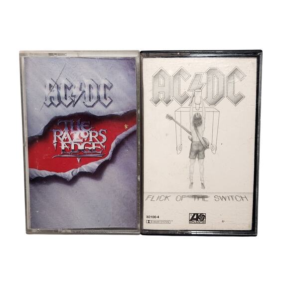 AC/DC Flick Of The Switch, The Razors Edge Tested Cassette Lot Pre-owned - Picture 1 of 5